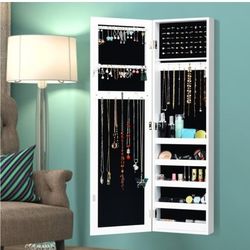 Large Mirrored Jewelry Cabinet 