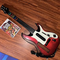 Guitar Band Hero Red Wireless Controller For Wii no controller cover