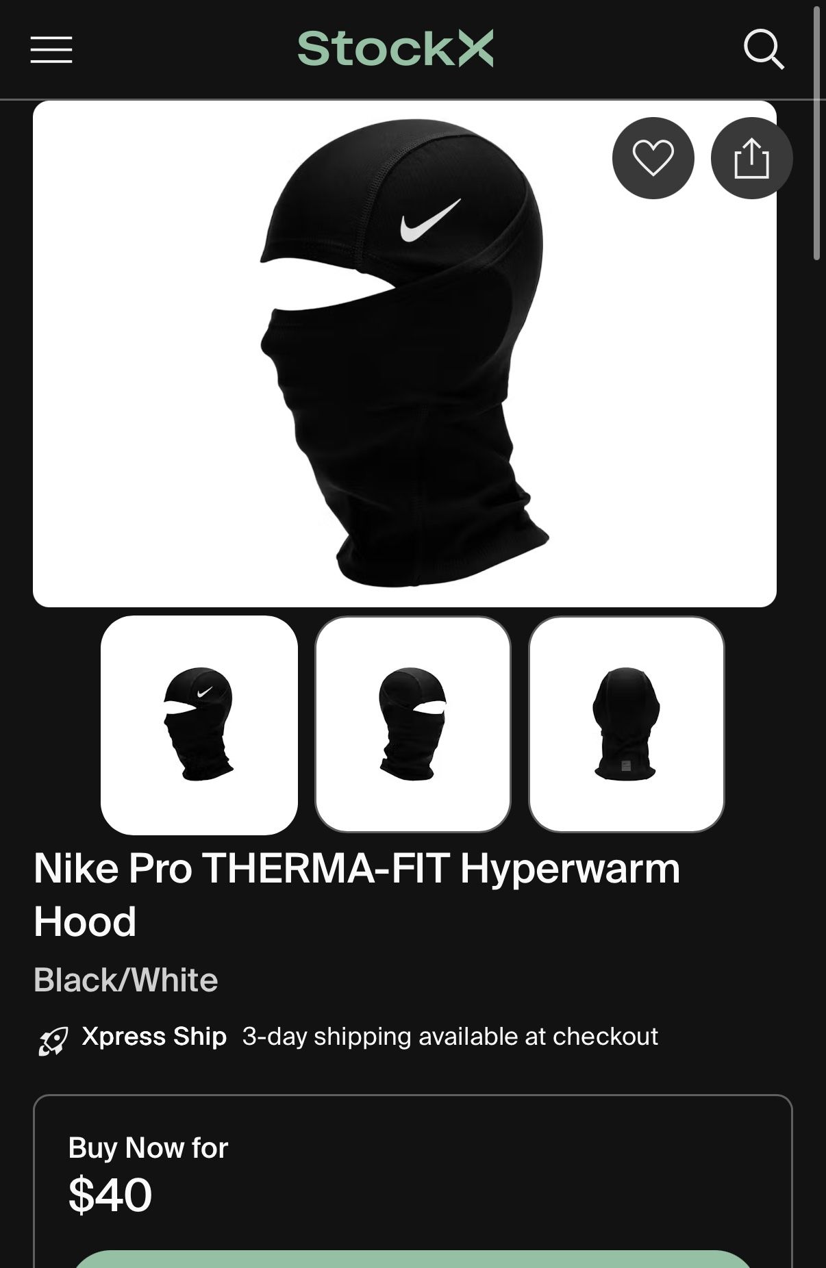 Nike Pro THERMA-FIT Hyperwarm Hood