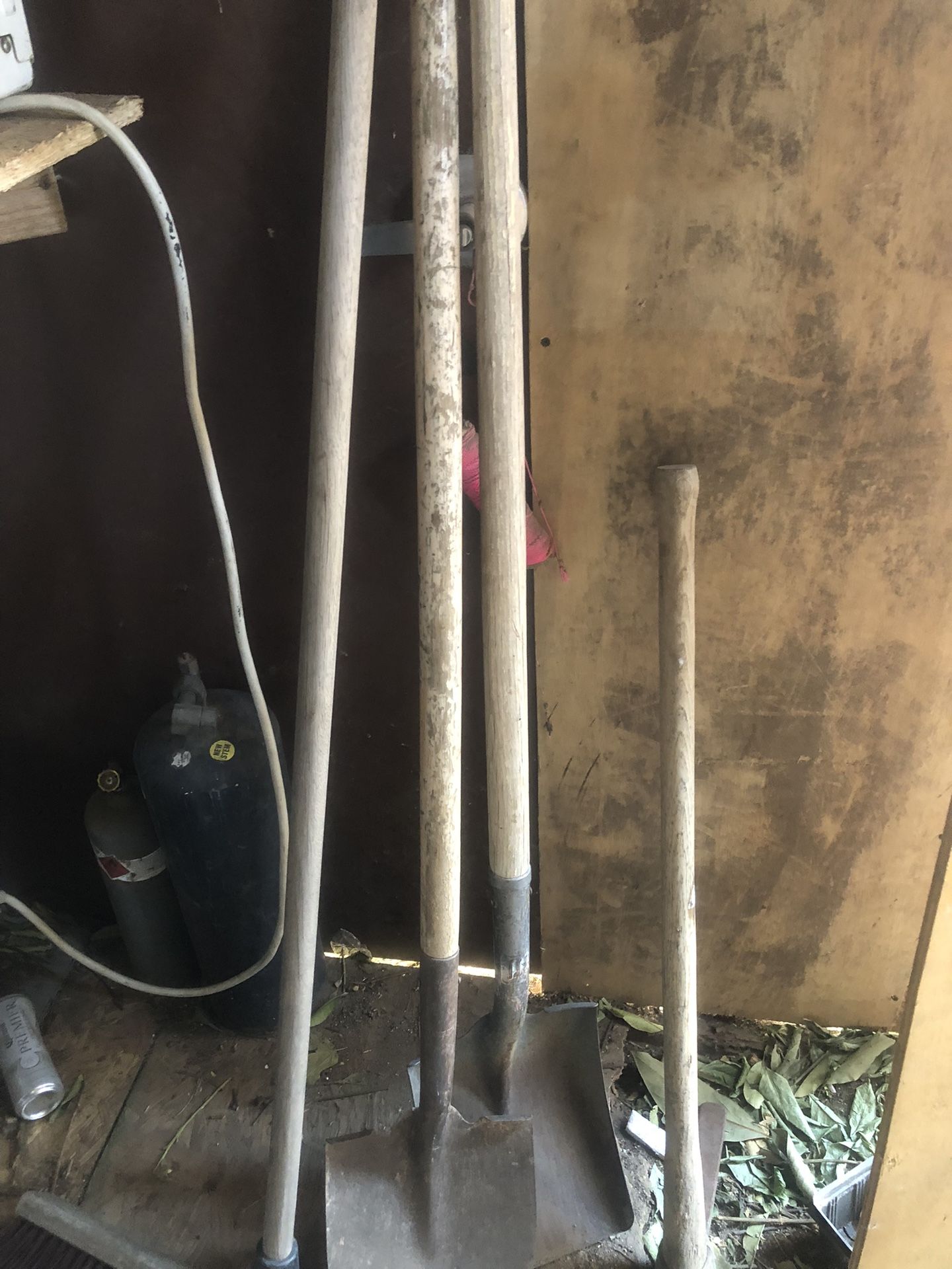 Shovels, Pickax, Broom
