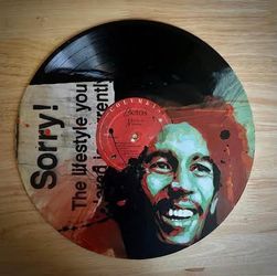 Original Vinyl Record Art - Hand-Painted - Colombian Artist Rafael Espitia (my