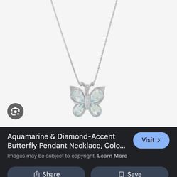 JCPenney Butterfly Diamond Necklace – NEW