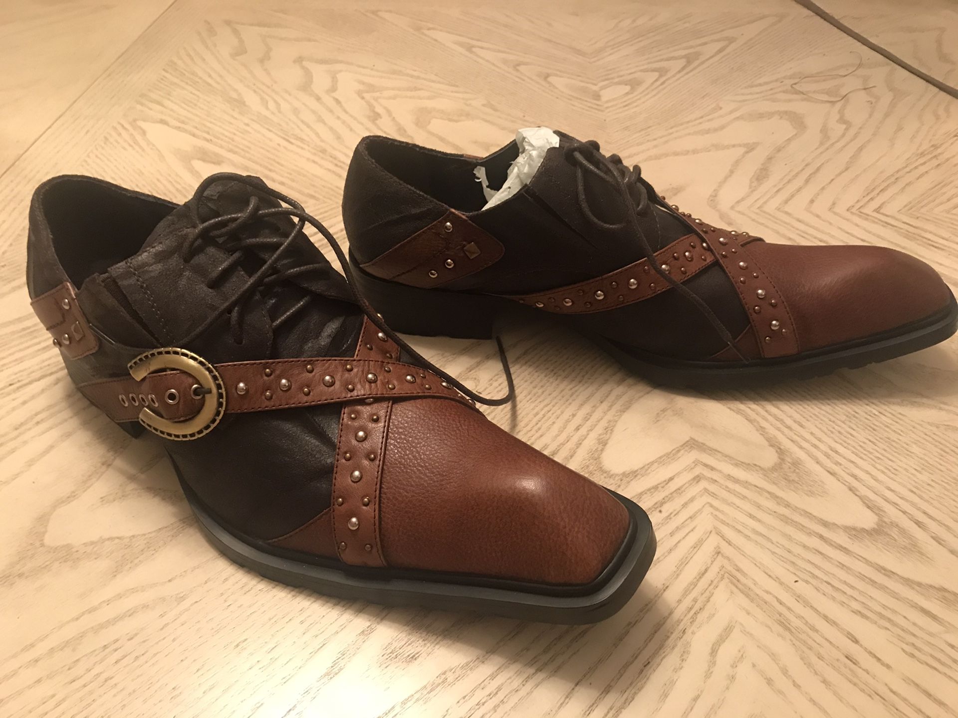 Aurelio Garcia Fiesso leather and suede shoes size 42