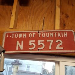 Town of Fountain sign (Make Offer)