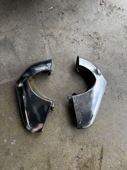 Vintage Chrome Bumper Guards / Bumper Overriders (Pair)