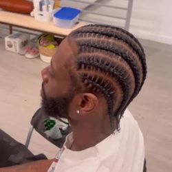 Men’s Straight Back Braids 