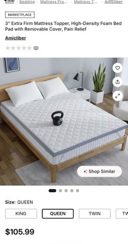 Queen Extra Firm Foam Mattress Topper