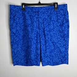 G/Fore G4 Floral Golf Shorts Mens 38 Blue Stretch Performance