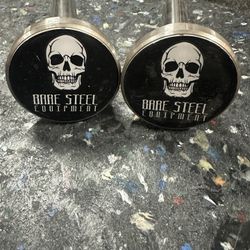 Bare Steel 1” Power Pin Pair