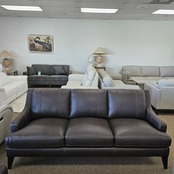 100% Real Leather Sofa - Collyn 