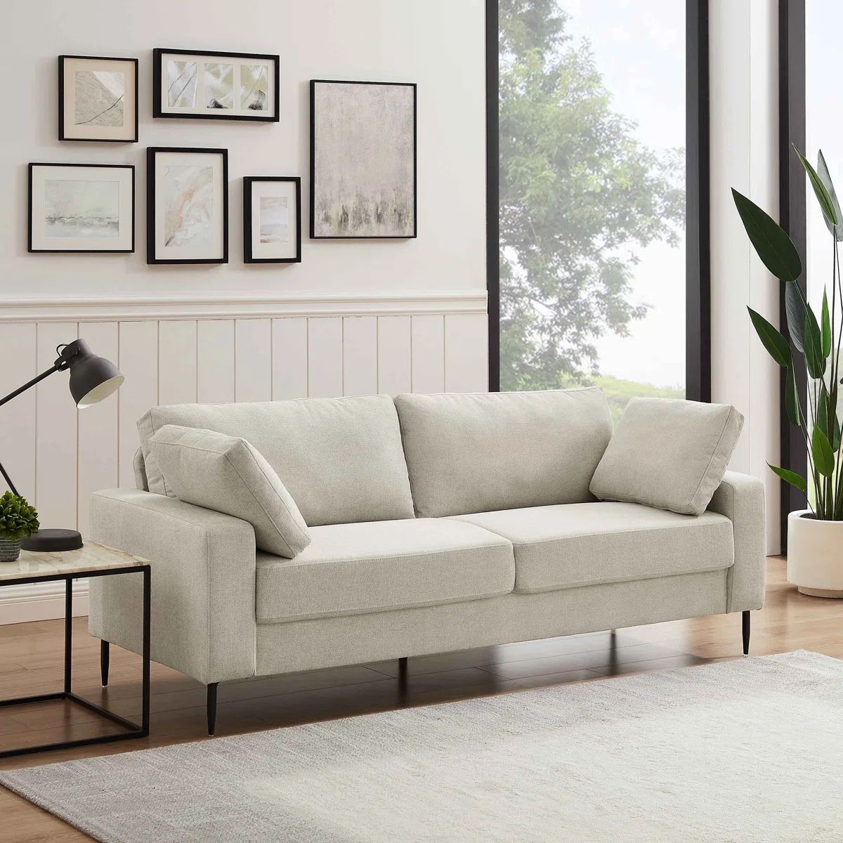 Modern Style 84.3" Mid-Century Modern Design Sofa