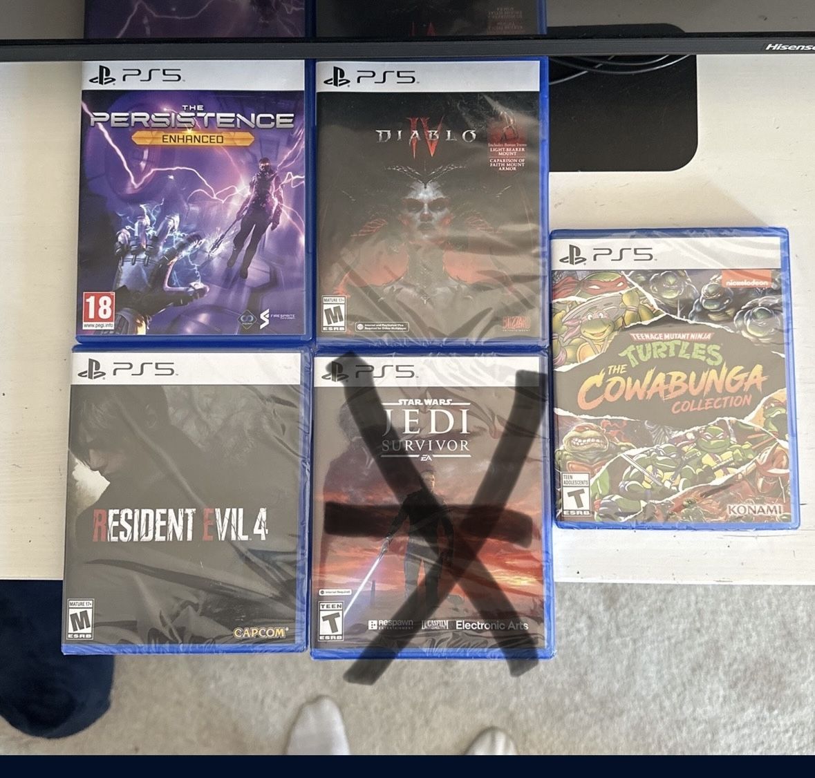PS5 Games Lot Resident Evil, Diablo IV, TMNT, Persistence