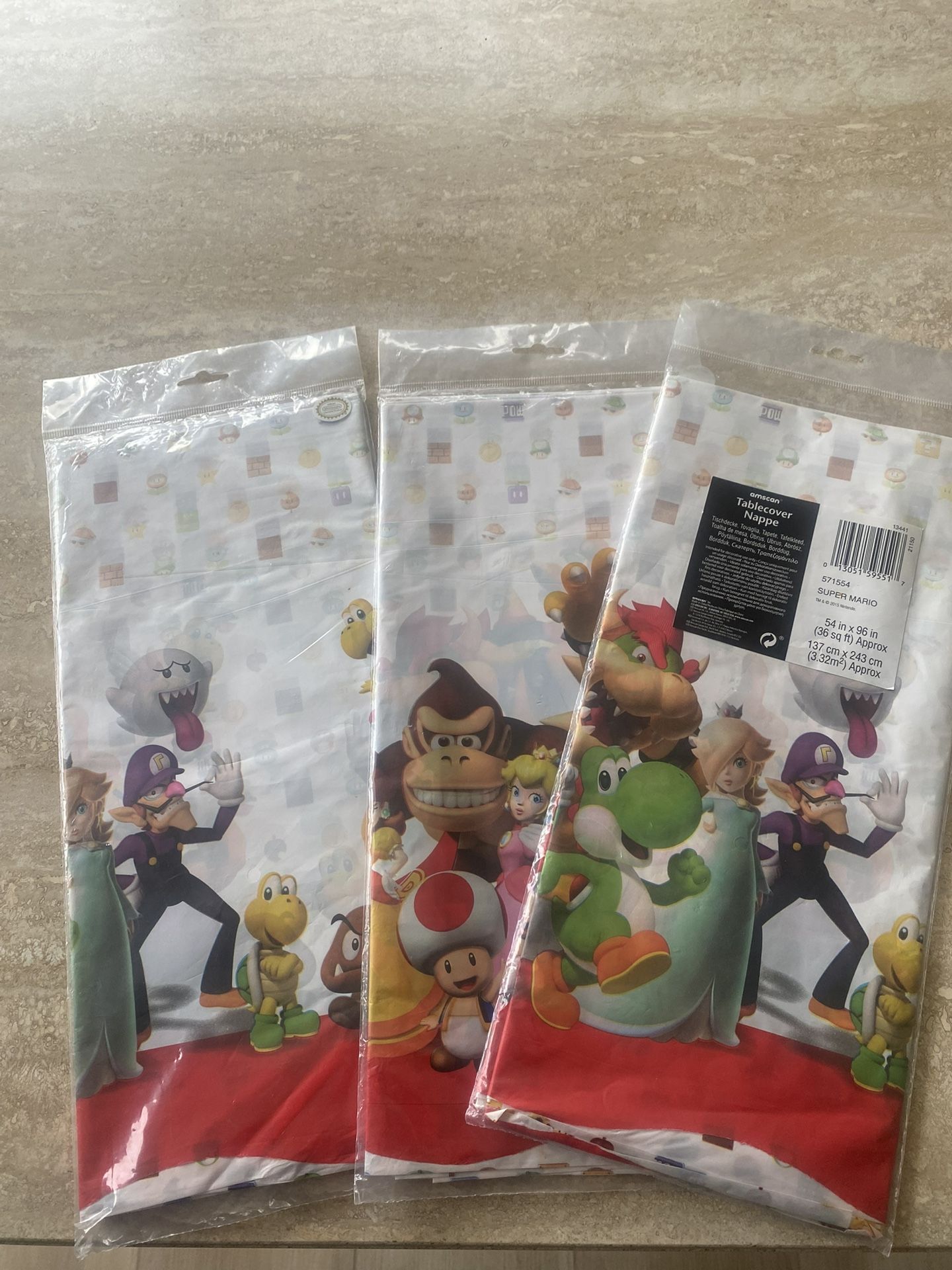 3 Super Mario Table Covers