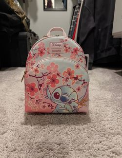 Brand New Disney Loungefly Stitch Cherry Blossom Mini Backpack – $75 OBO