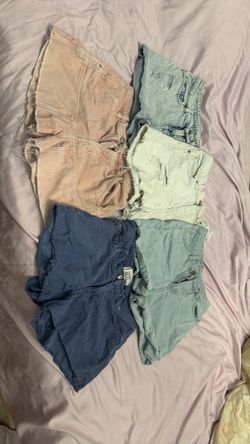 Lot of 5 Girls/Womens Denim & Corduroy Shorts