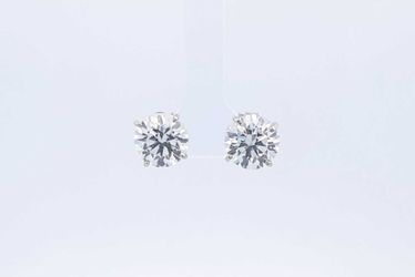 Lab Grown Diamond 7.42ctw Stud Earrings In 14k White Gold 3.99g Eb0324loxxzmia