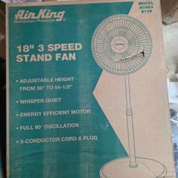 Air king 18" 3 speed stand fan model 48py059118 