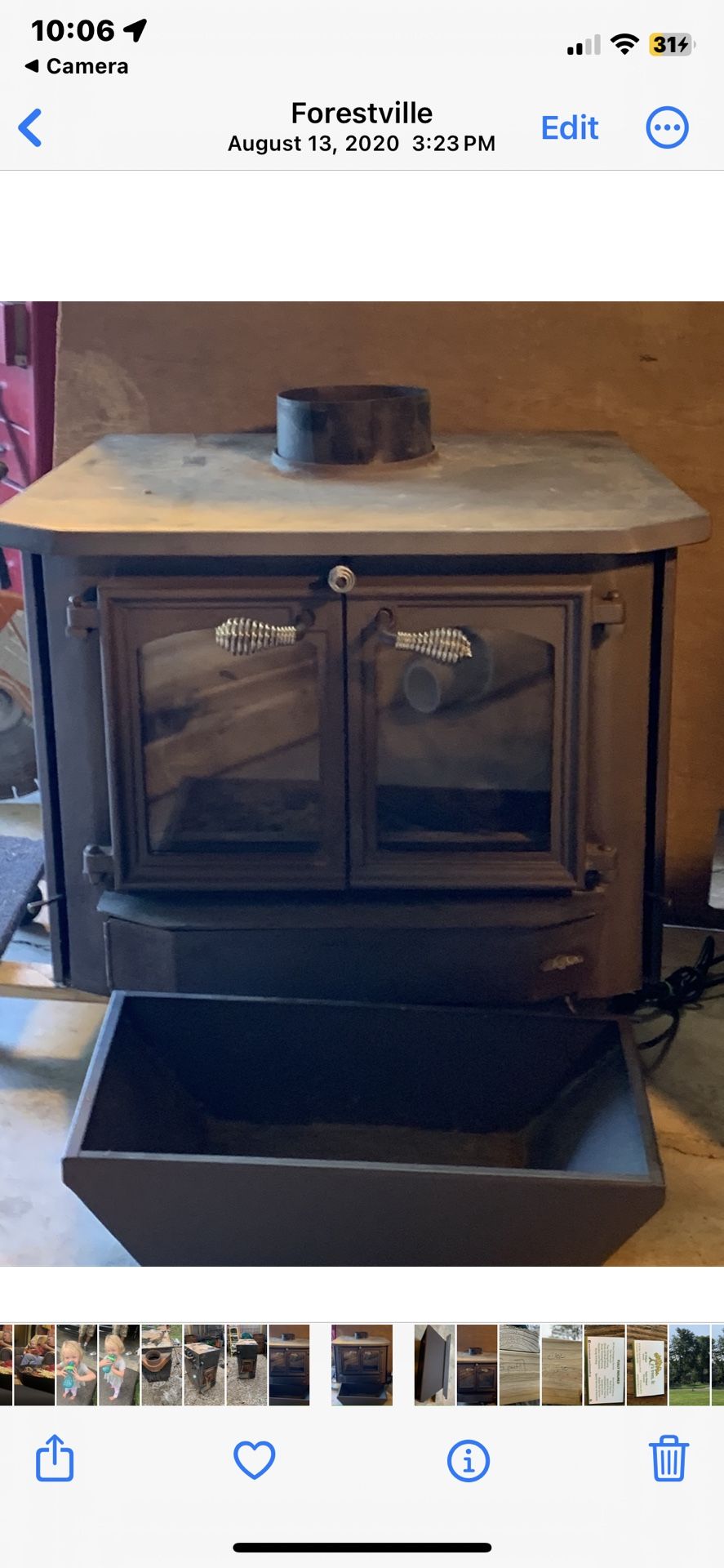 Wood-Burning Fireplace - Versatile Insert or Standalone Unit - Works Great!