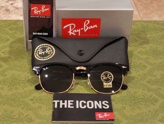Ray Ban Classic Clubmaster Sunglasses Black 🕶️😎🕶️