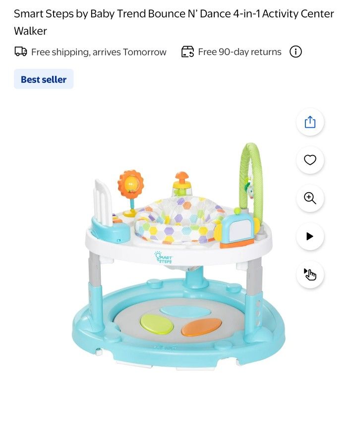 Smart Steps by Baby Trend Bounce N' Dance 4-in-1 Activity Center Walker