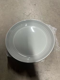 Gray Ceramic Dinner Plates - Set of 4