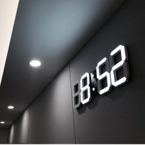 3D Wall Alarm Clock Modern Digital LED Style for Living Room Bedroom Kitchen Big Wall Decoration