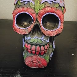 Pacific Giftware Day of The Dead Floral Skull Home Tabletop Decorative Resin Figurine
