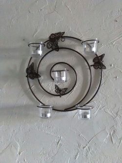Wall decor candle holder