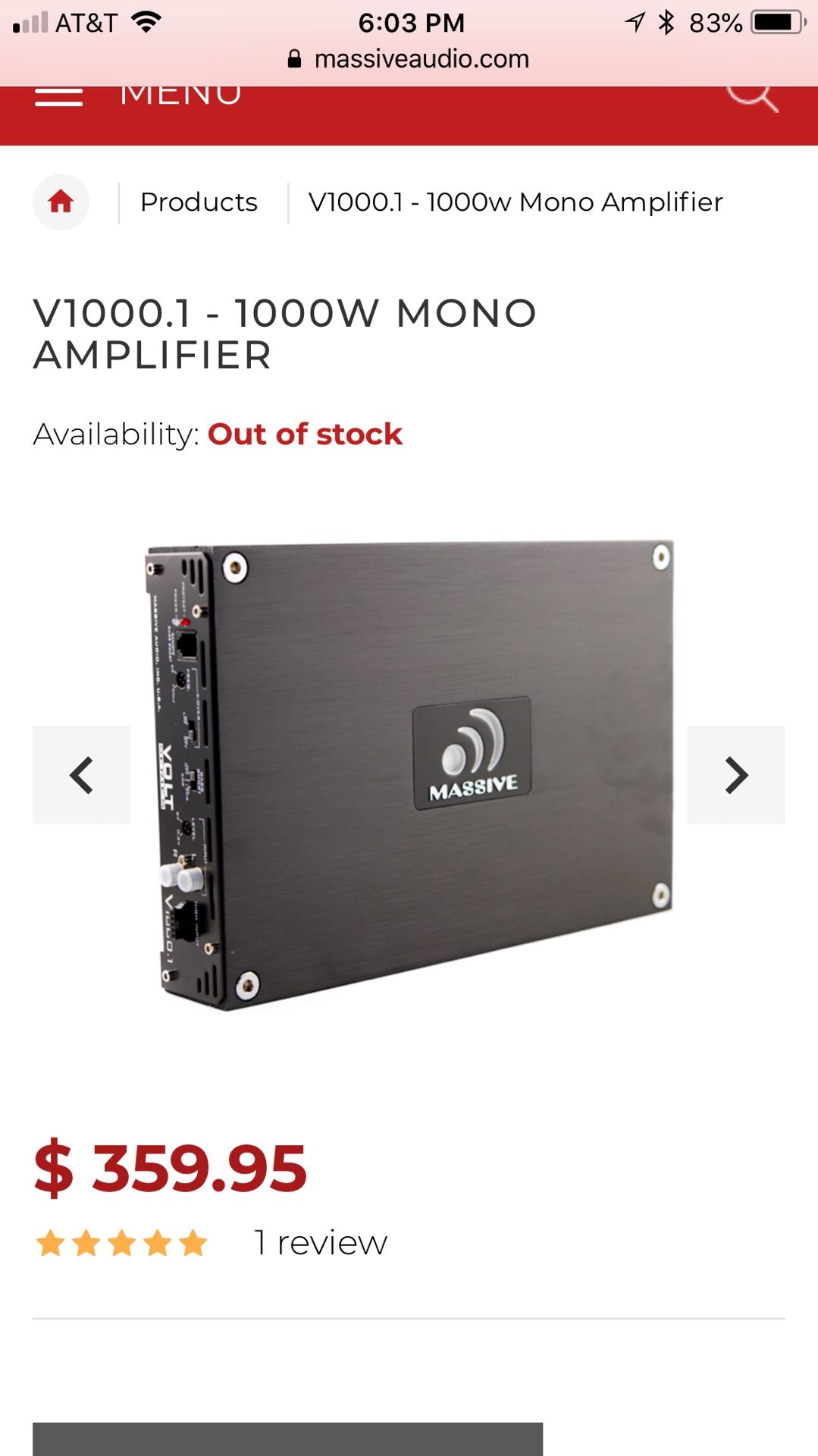 Massive v1000.1 amplifier