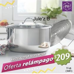 Princess House.  Olla Con Parrilla De 15 Qts Nueva En Su Caja 