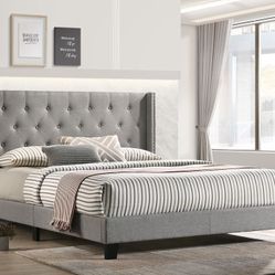 "LIQUIDATION ITEM Gray Platform Bed Frame BRAND NEW IN THE BOX! PAY UPON DELIVERY!
"
