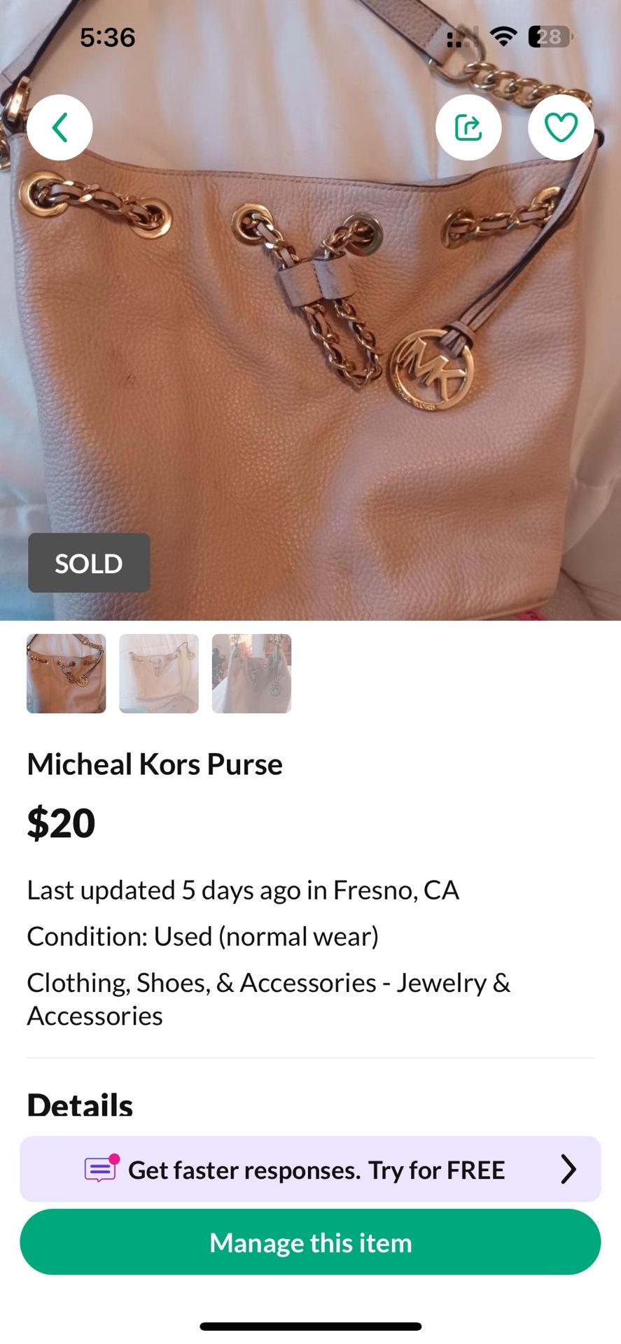 Micheal Kors Purse