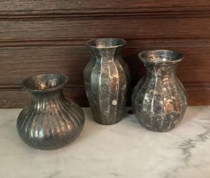 Restoration Hardware Silver Plated Vases