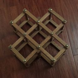 Solid wood Vintage wine bottle holder
