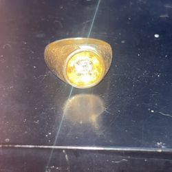 14 Kt Dome Shaped Gold Ring 