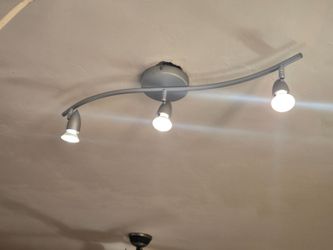 30" Linear ceiling light with 3 spot lights