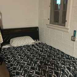 Posture Pedic Full Sized Bed With LED Headboard Bed frame Included 
