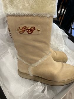 Guess Suede Fur-Trimmed Winter Boots