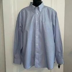 Nautica wrinkle resistant light blue cotton shirt