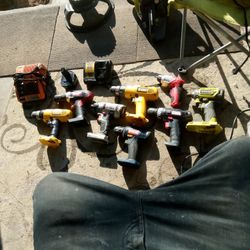 8 Drills 2 Batteries 2 Chargers All Are In Good Condition Asking 75$ For All