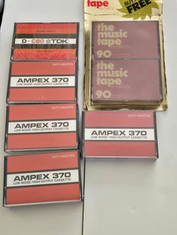 New 70's Vintage Cassette Tapes TDK AMPEX type 1 60min 90min