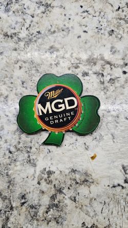 vintage 2000 Miller Genuine Draft (MGD) St. Patrick's Day promotional shamrock clover pin