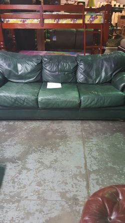 Used leather sofa