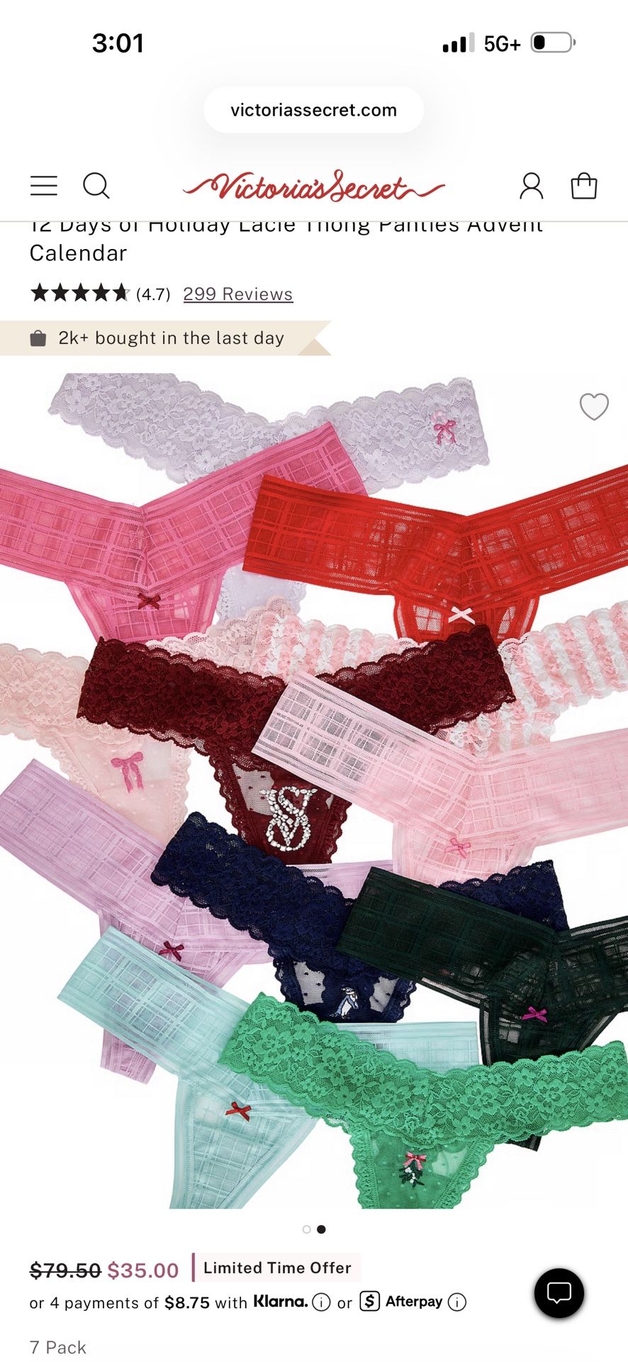 Victoria Secret Christmas Panties