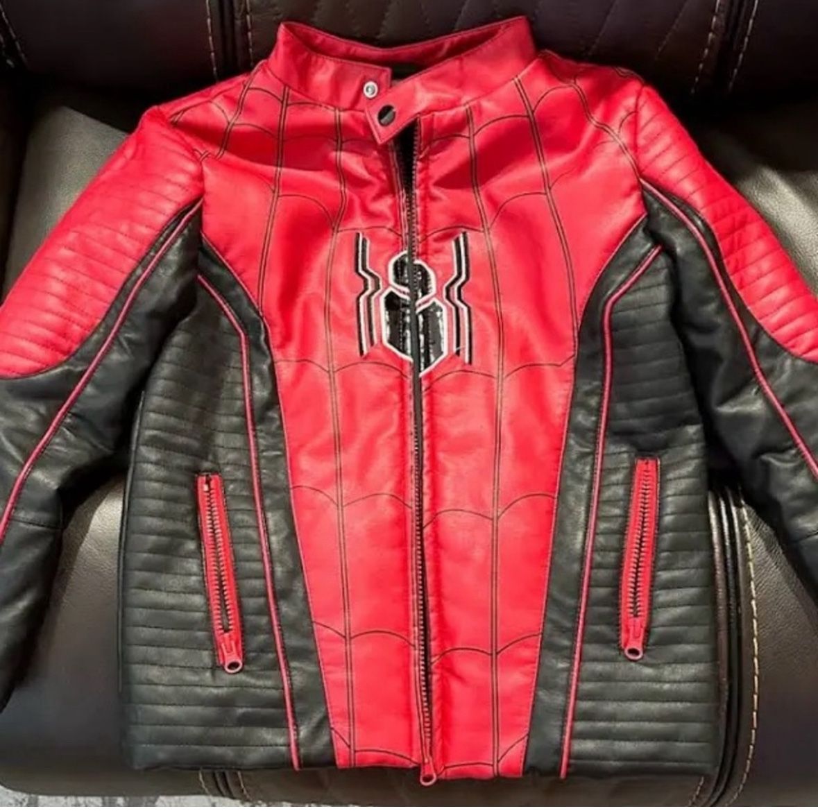 Spiderman leather Jacket