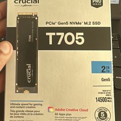 Crucial 2tb SSD PCIE 5 