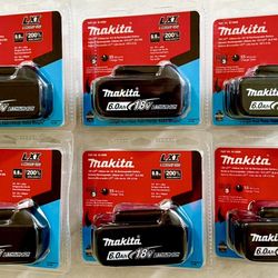 Makita BL1860B 18V LXT Lithium Ion 6.0 Ah Battery