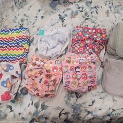 Girl cloth diapers