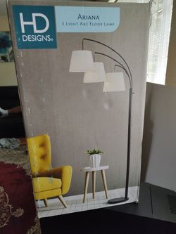 HD Designs - Ariana 3 Light Arc Floor Lamp New