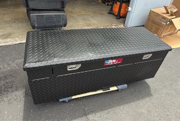 RDS 72743PC Auxiliary Tank & Toolbox Combo - Black Diamond Plate Alum - 60 Gal